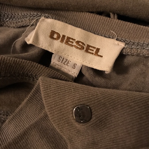 VTG DIESEL distressed green fringe sweater - Picture 5 of 7